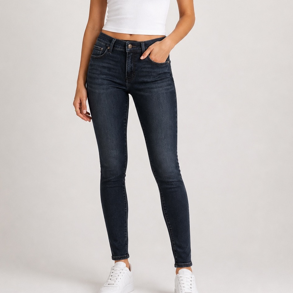 Express Dark Blue High-Rise Skinny Jeans